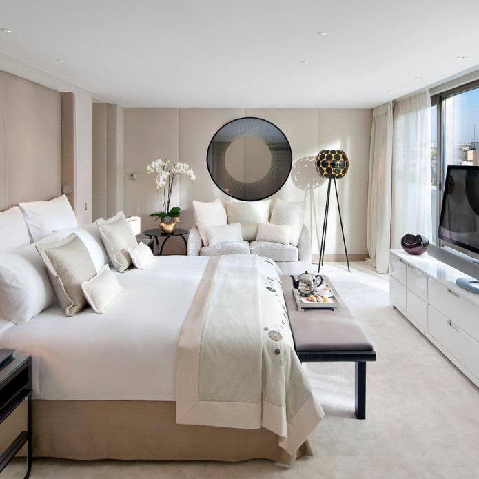 large bedroom in a modern style