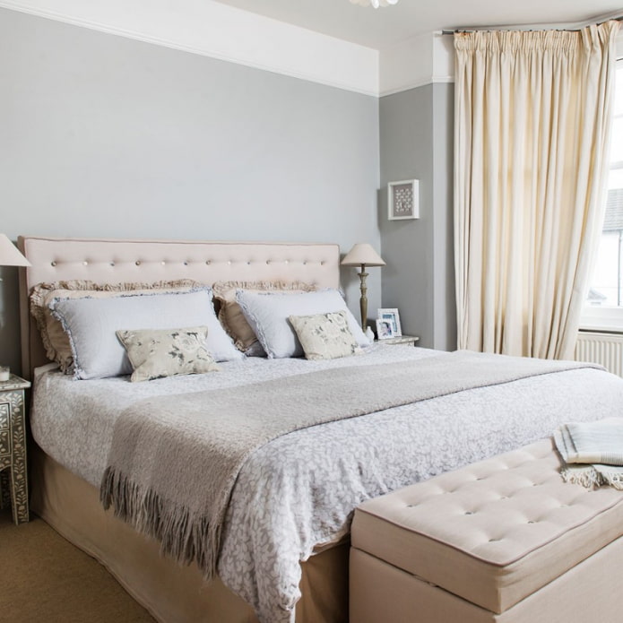 gray-beige bedroom