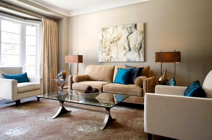 bright accents in the interior