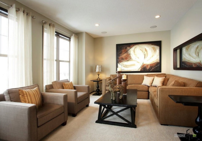 large sofa in the living room