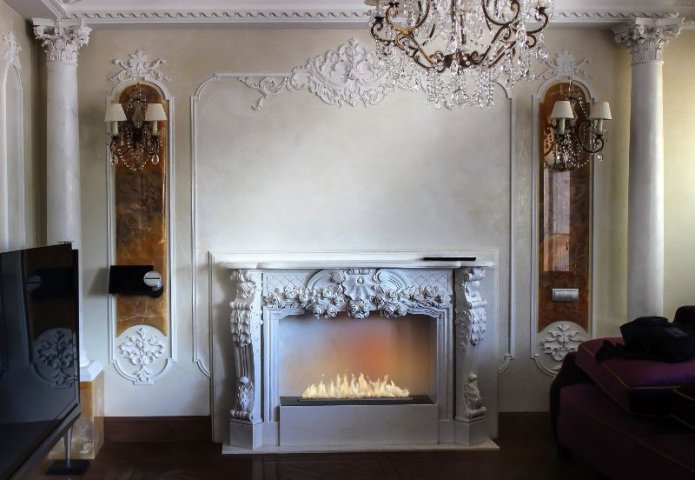 fireplace in classic style