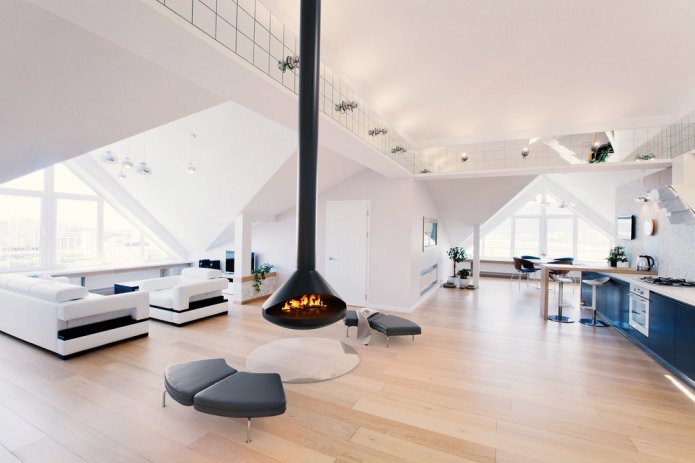 Hanging fireplace