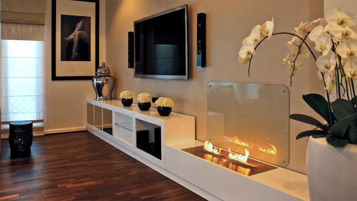 fireplace in an apartment