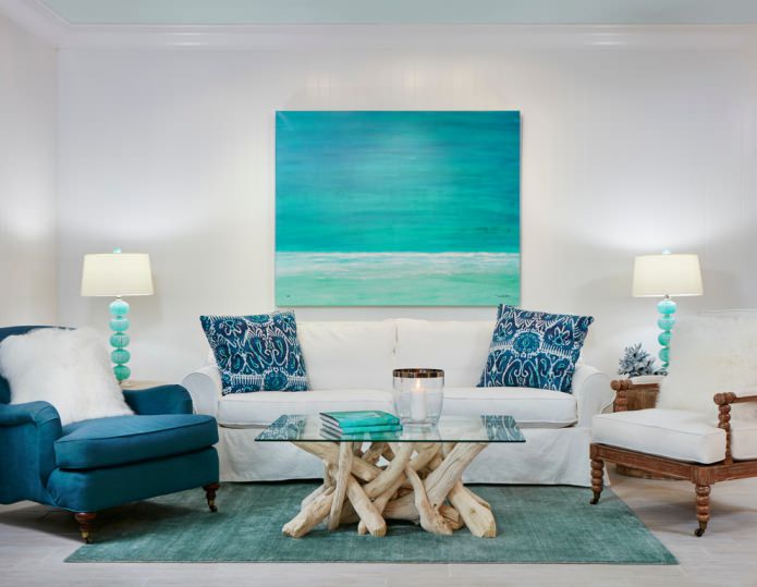 turquoise painting