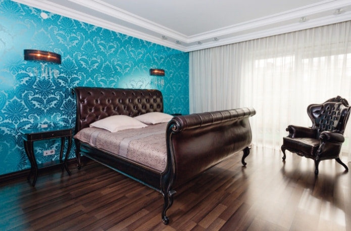 non-woven wallpaper with white pattern