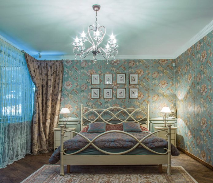Provencal herbs on wallpaper