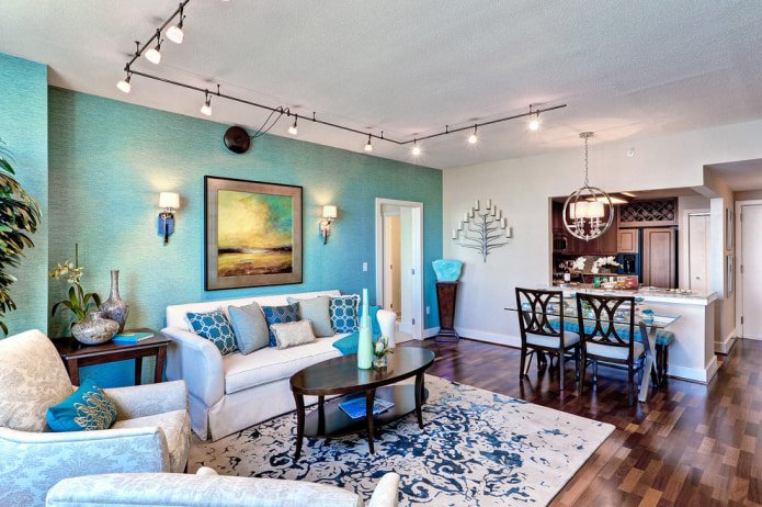accent wall in the living room