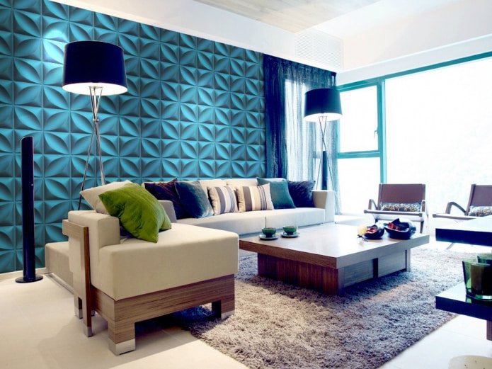 voluminous turquoise wallpaper in gstina
