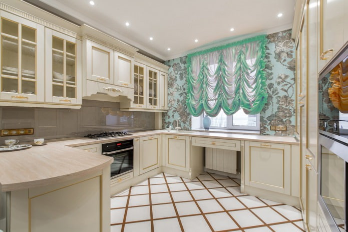 French turquoise curtains