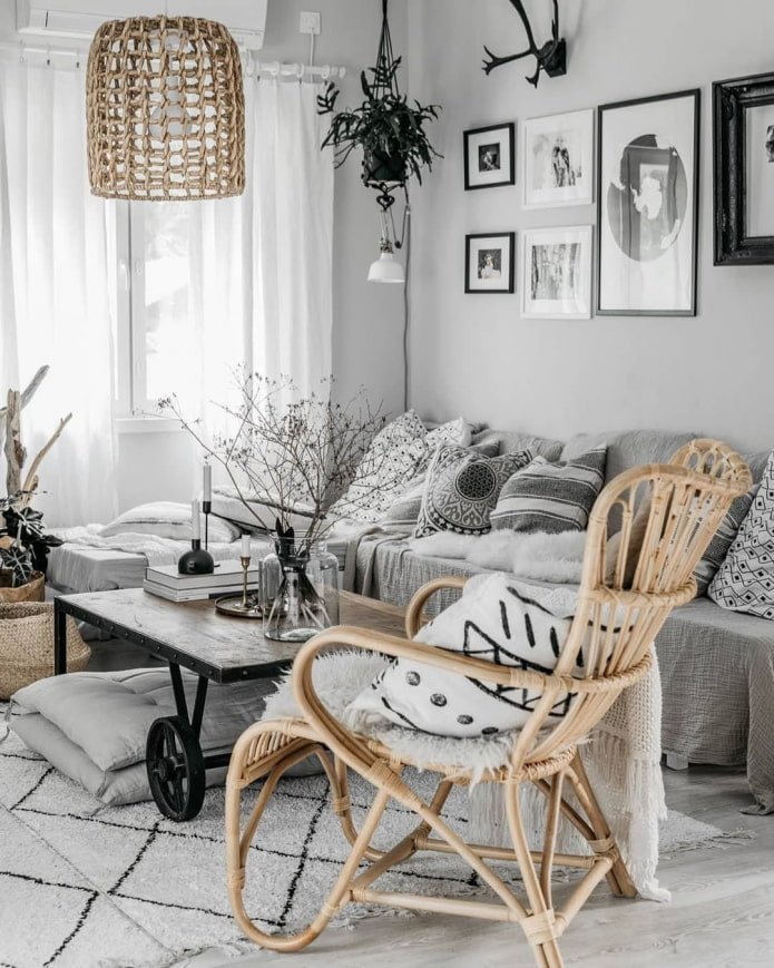 Scandinavian boho in the interior