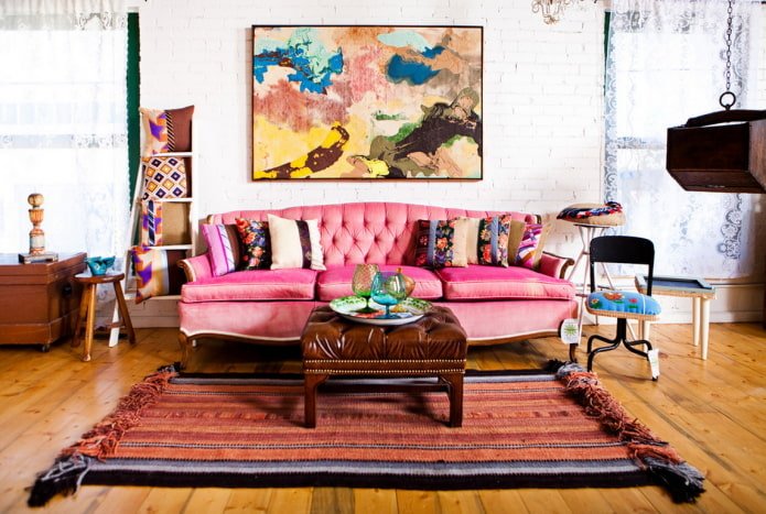 boho living room sofa