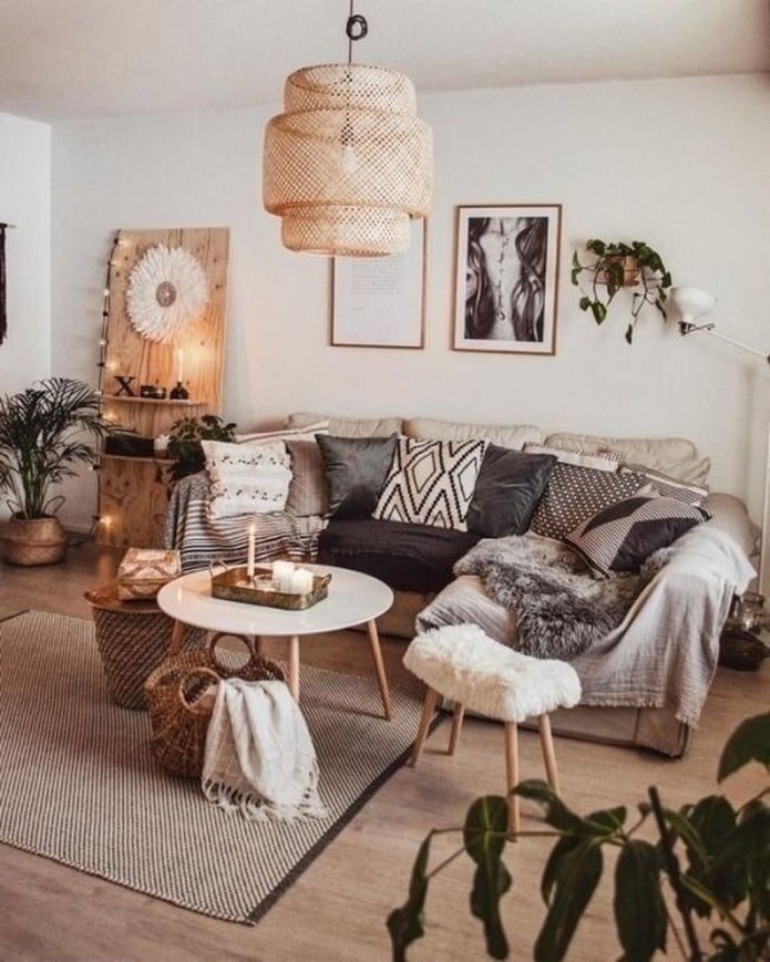 light boho living room