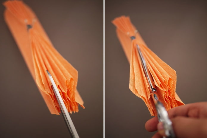 Cutting the pieces