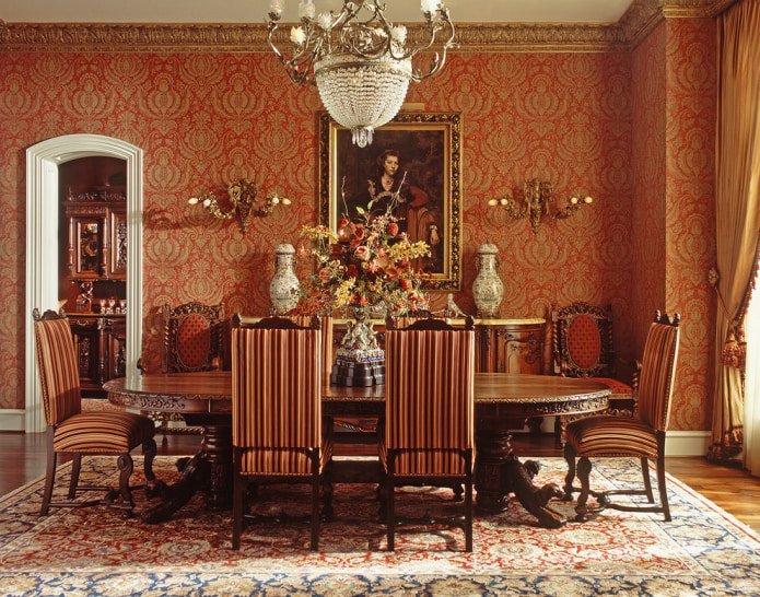 wallpaper with a gold pattern