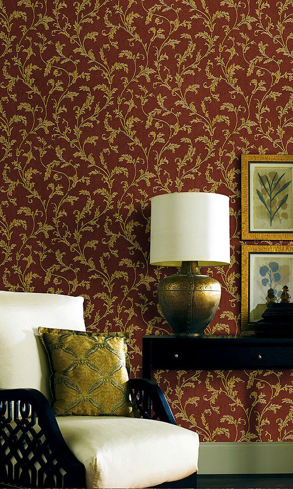 wallpaper with a gold pattern