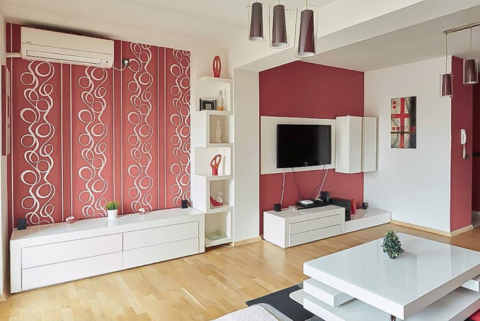 marsala-colored walls