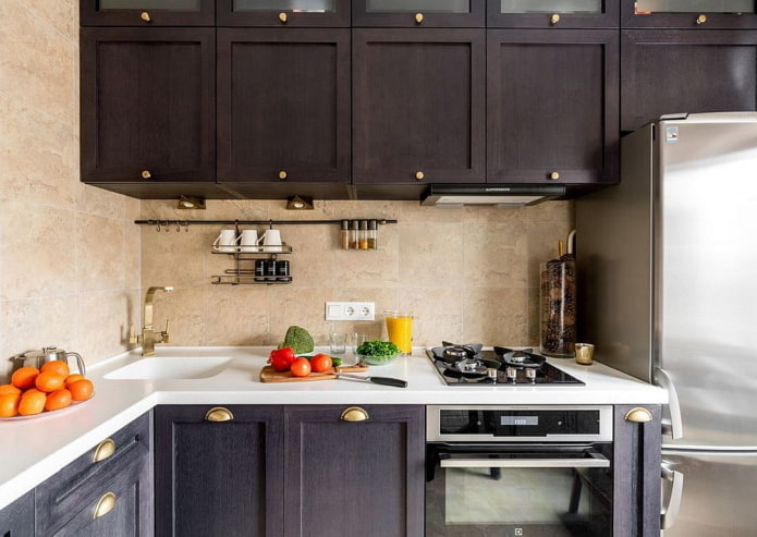 Kitchen interior in a Brezhnevka