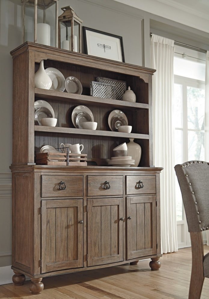sideboard with open shelves