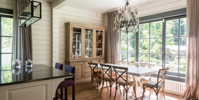 buffet in the dining room