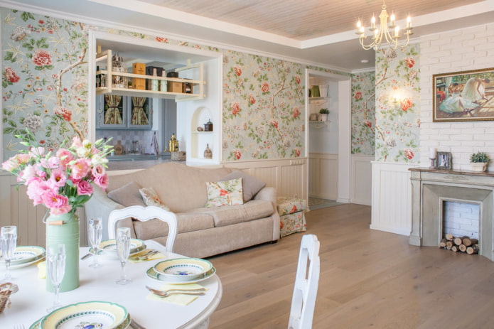 paper wallpaper in Provence style