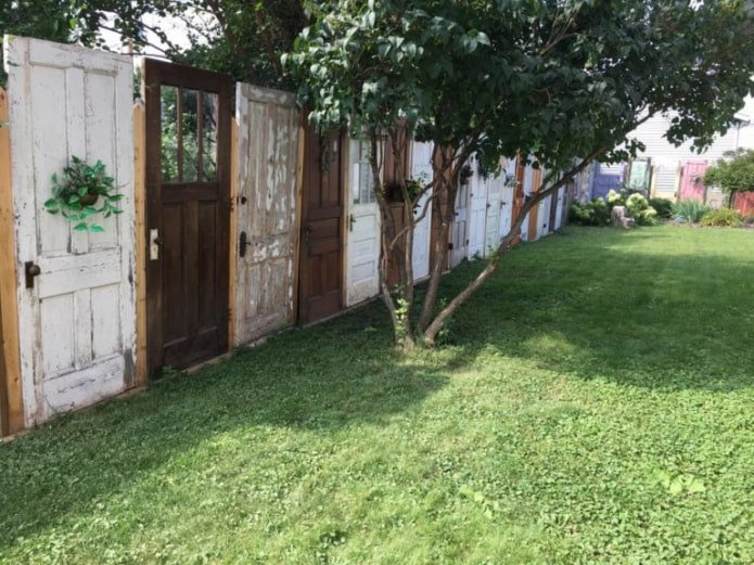 Fence made of doors