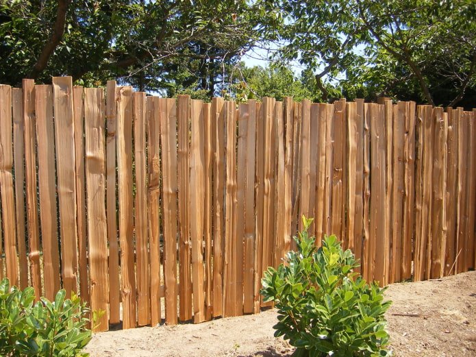 Vertical board fence