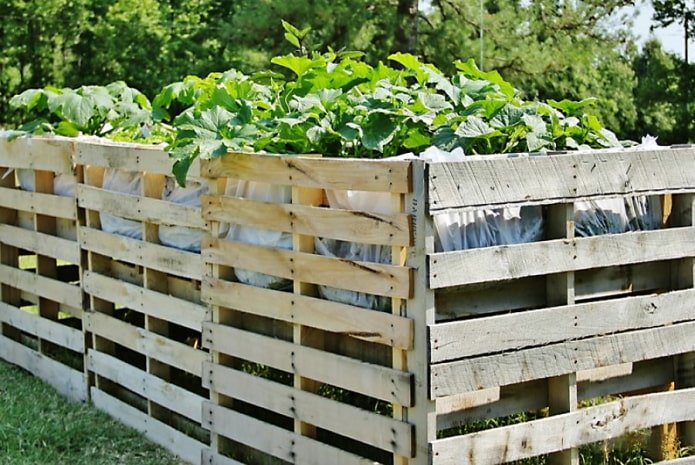 Fence made of pallets
