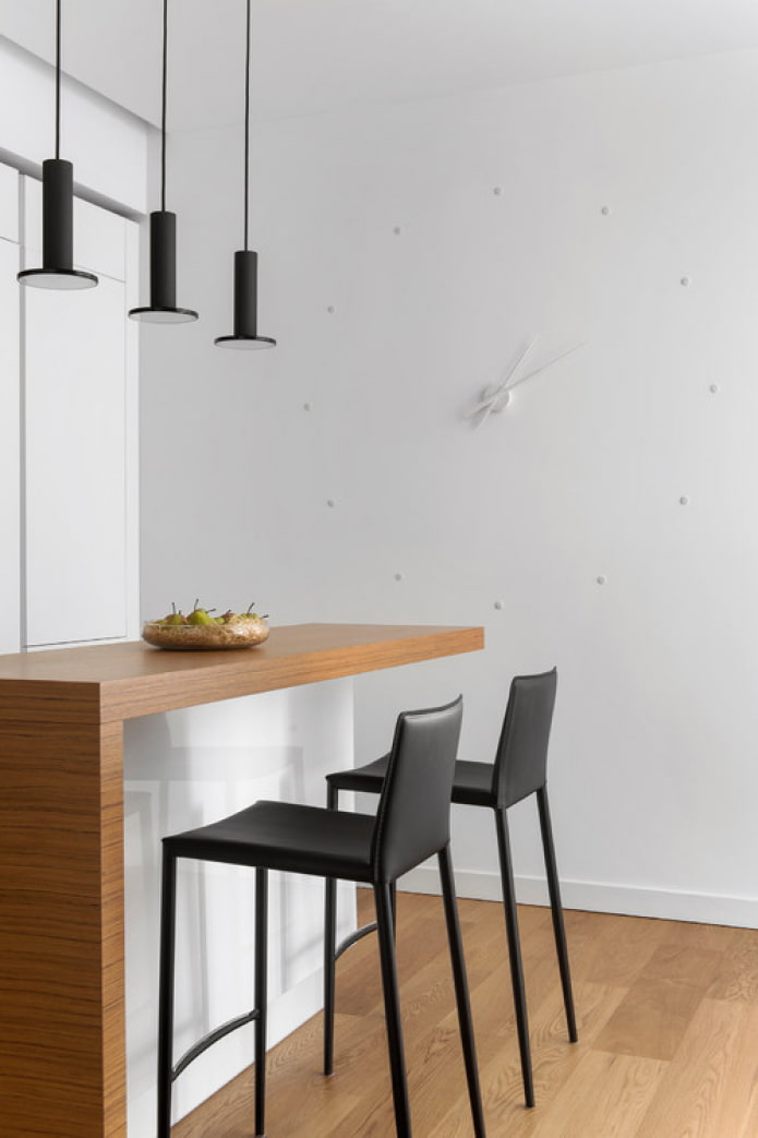 minimalist clock in the interior