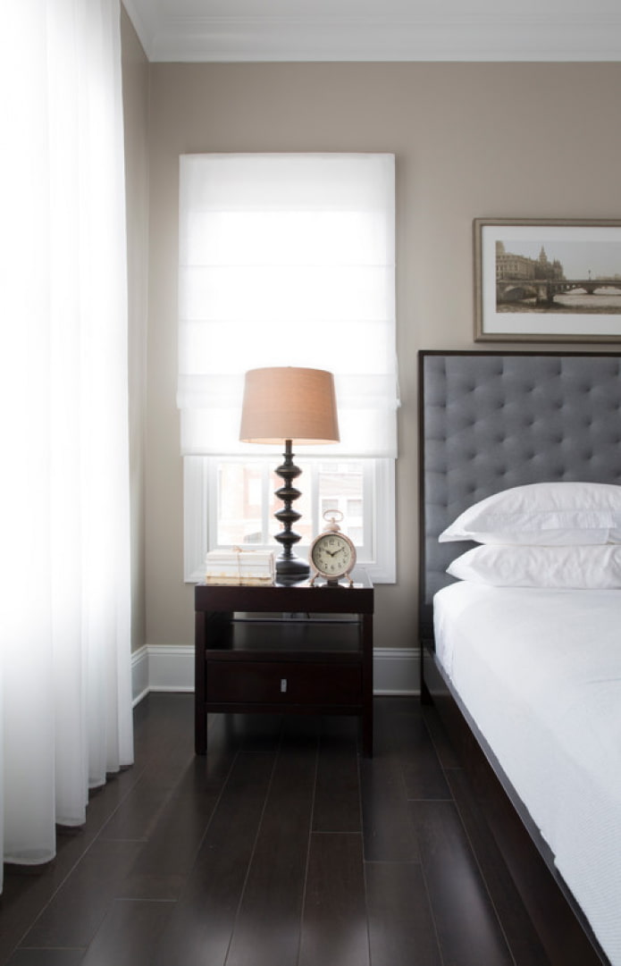 clock near the bed