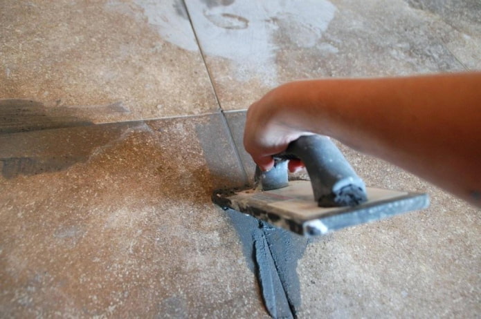 clean cement off tiles