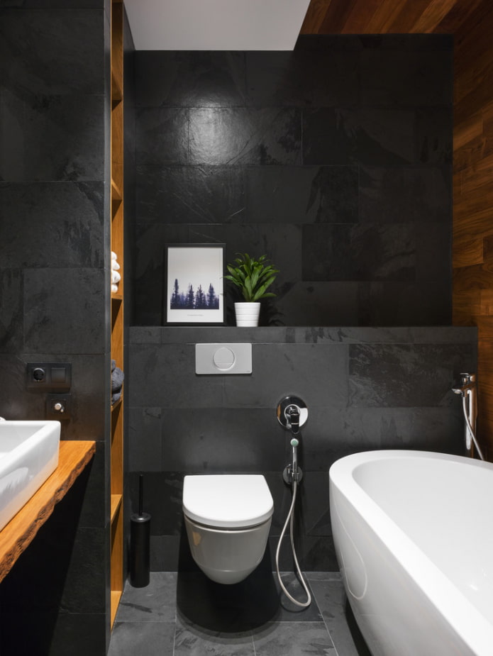 bathroom in black