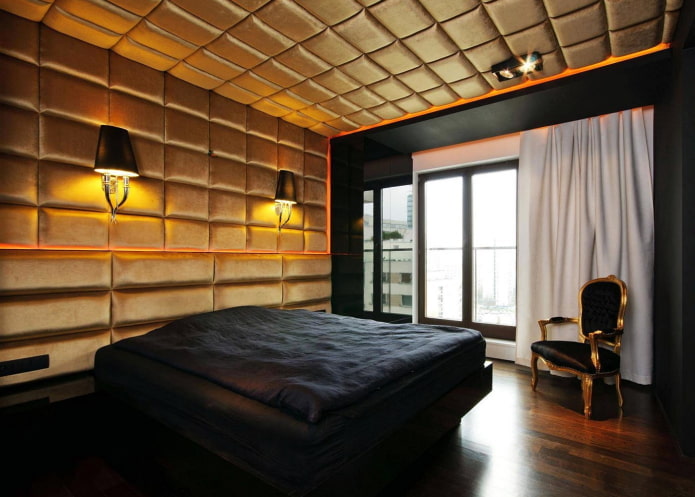 color combination in the bedroom interior