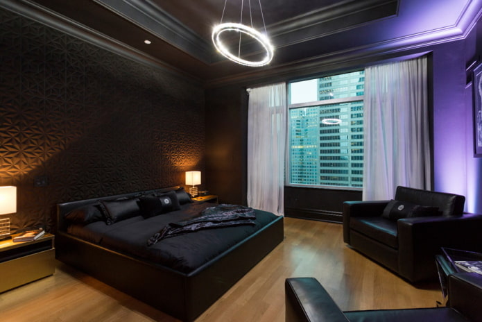 black bedroom decoration