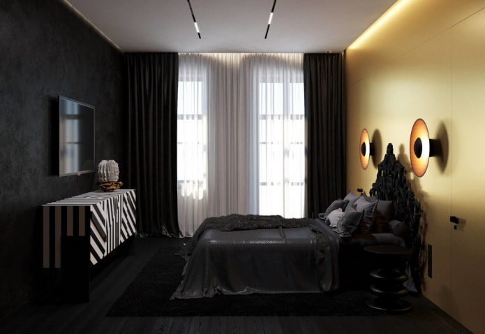 black bedroom decoration