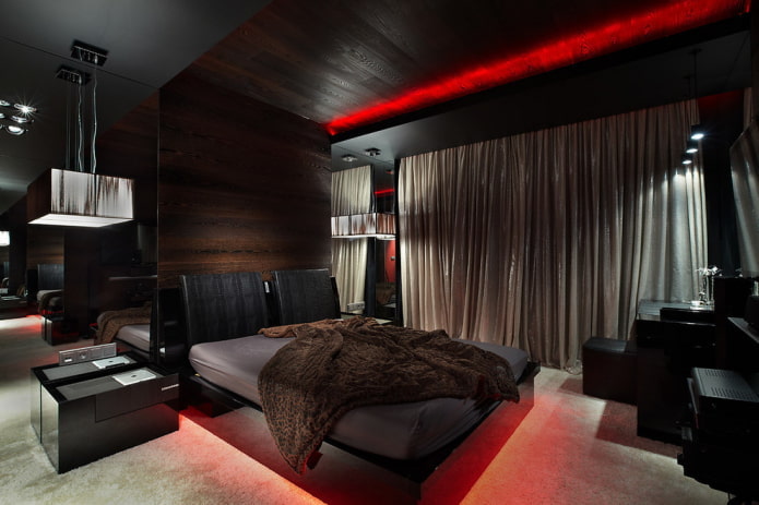 black bedroom decoration