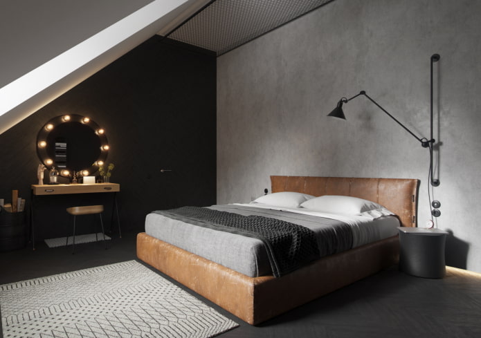 color combination in the bedroom interior