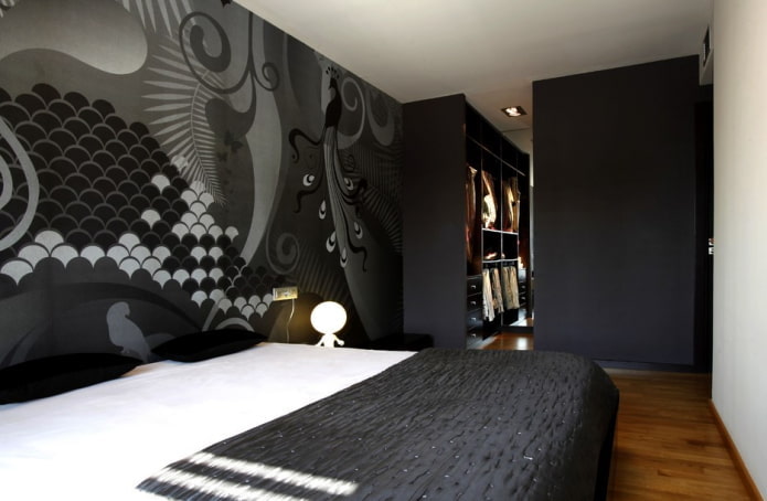 black bedroom interior design