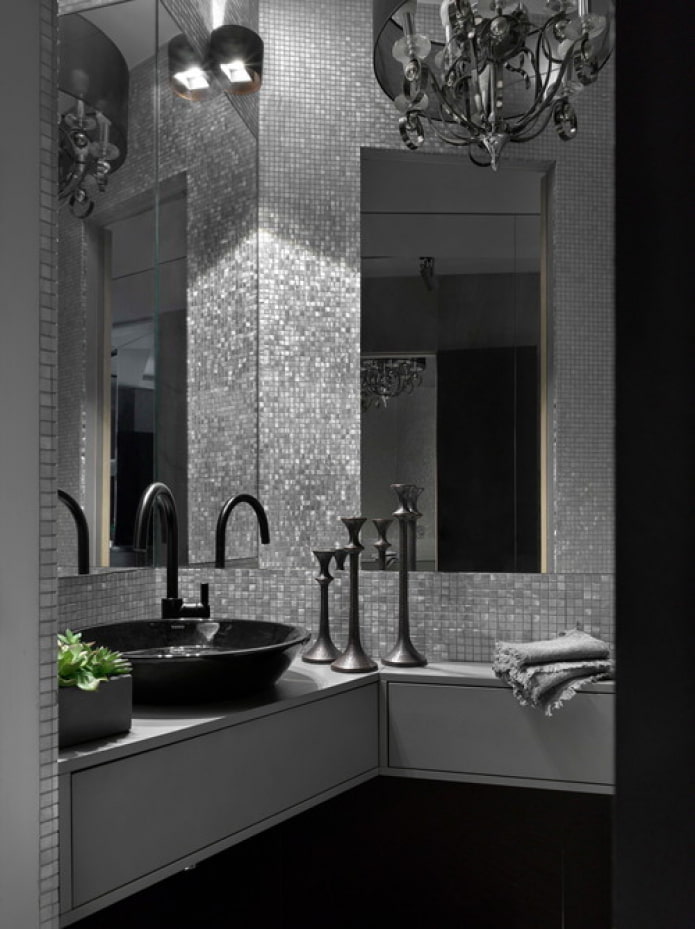 mirror mosaic on the wall