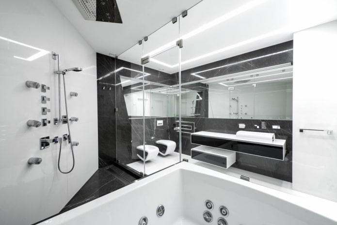 High-tech style bathroom 