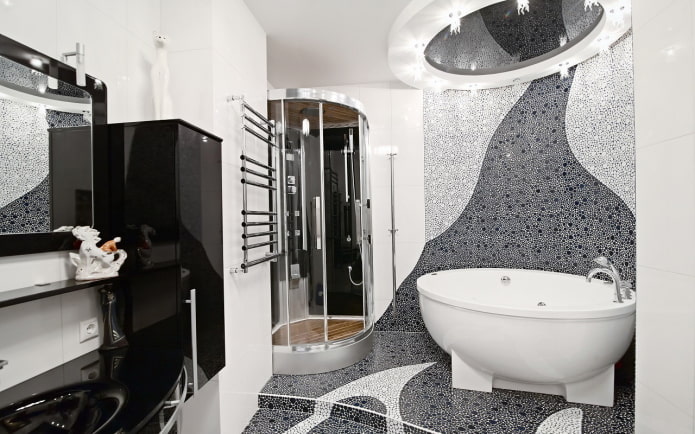 black and white mosaic