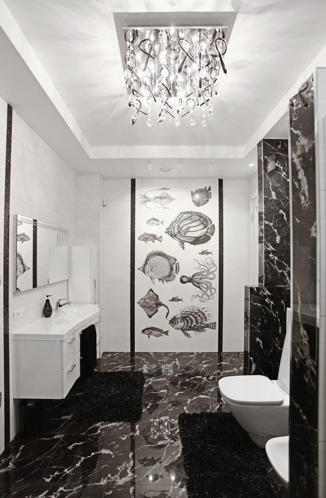 panel in the bathroom