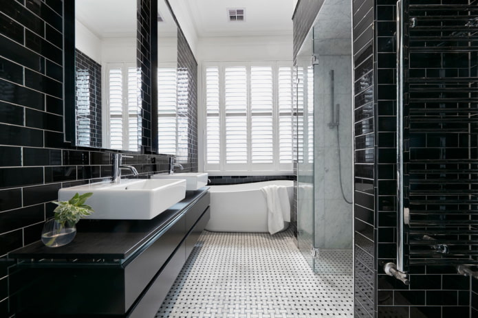 black bathroom cabinet