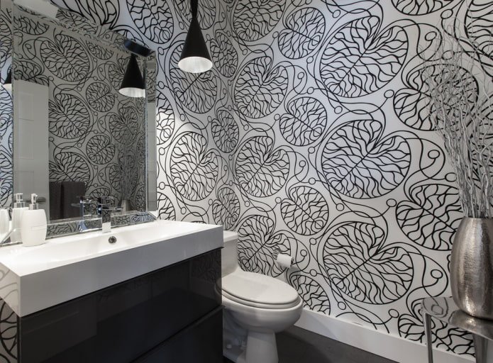 Black and white toilet
