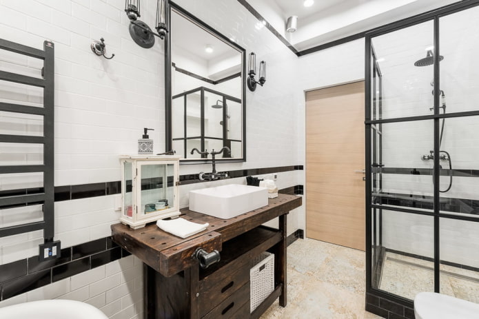 loft style bathroom