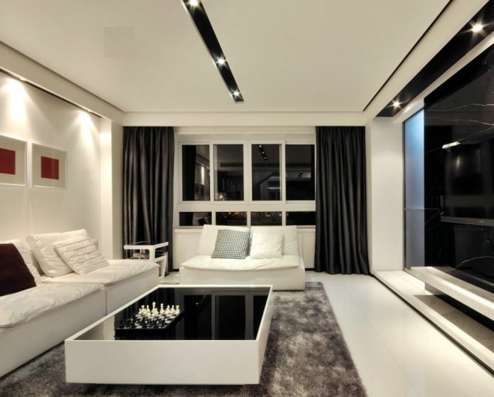 Satin curtains