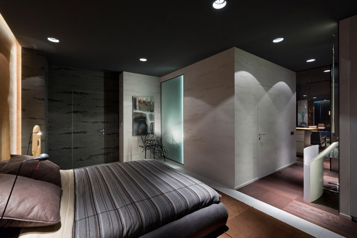 black matte canvas in the bedroom