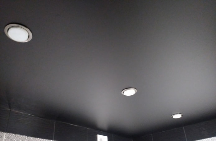 satin stretch fabric of black color