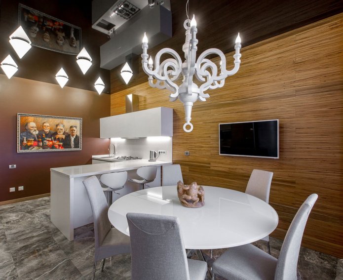 ceiling with glossy texture
