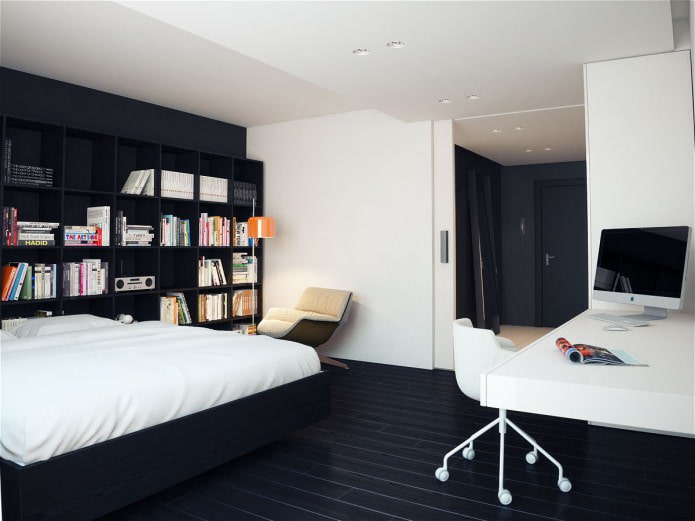 wooden floor in the bedroom