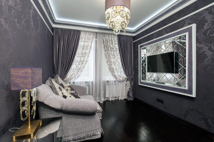 black skirting board in the living room